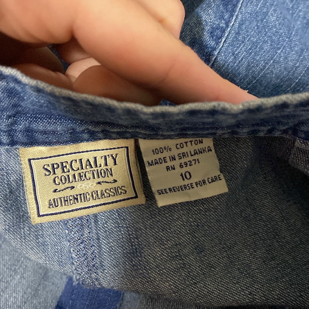 🎱Adorable Vintage Jean half buttoned half shorts! - Picture 7 of 9